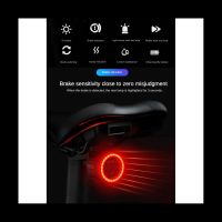 ✸﹊☇ TWOOC Bicycle Intelligent Brake Taillight Cob Large Aperture Seat Post Cushion Taillight Bike Intelligent Brake Taillight