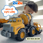 Đồ chơi xe cỡ lớn ZuZu xe bồn trộn xi măng bê tông xe công trình xây dựng