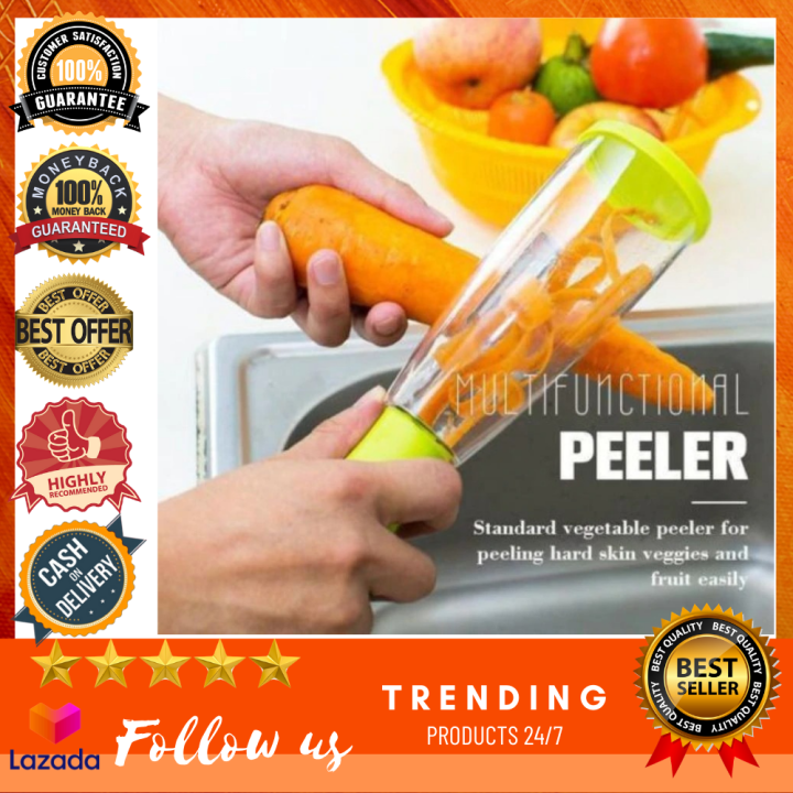 Vegetable Peeler Tool, Potato Peelers with Container Orange Peeler