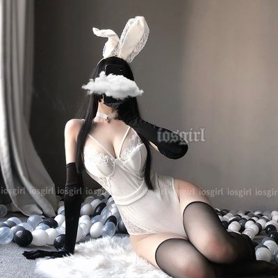 ↂ Women Sexy Lingerie Sweet Bunny Girl Cosplay Costume Uniform Temptation Party Dress Jumpsuit Headband Suit