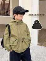 Boys Jacket Spring And Autumn Style 2023 New Foreign Style Childrens Spring Fashionable Jacket Male Treasure Spring Hooded Jacket