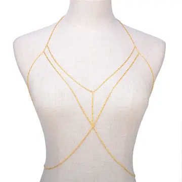 Crossover Bohemian Style Beach Wear Body Jewelry Belly Waist Chain Body  Chain Harness Necklace