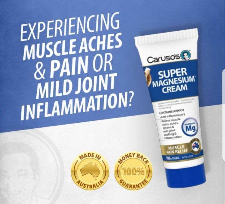Australia Caruso's Super Magnesium Cream Muscle Pain Relief 100g