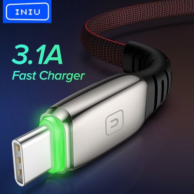 INIU 3.1A Tipo C Cavo USB LED USB Micro Ricarica Rapida Caricabatterie Per Cellulare Cavo Dati ต่อ Huawei Xiaomi Mi Redmi Samsung LG