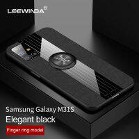 LEEWINDA สำหรับ Samsung Galaxy M31S เคสโทรศัพท์,ผ้ารูปแบบกรอบหุ้มรถแม่เหล็กแหวนฝาหลัง