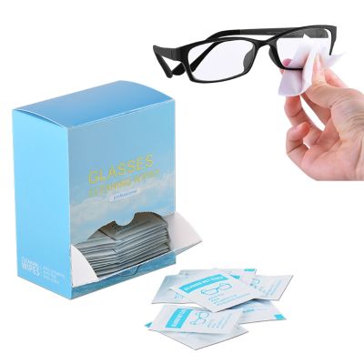 New 100Pcs Lens Cleaning Wipes Pre-Moistened Individually Wrapped Screens Tablets Camera Lenses Eyeglasses Cleaning Wipe Kit