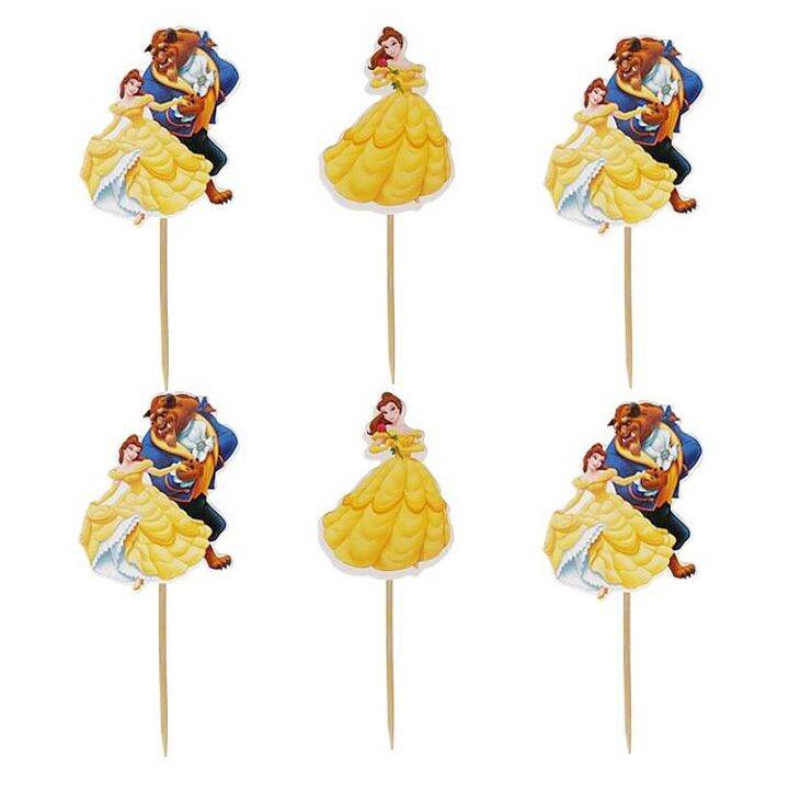 cw-24pcs-cartoon-anime-and-the-beast-theme-candy-bar-toppers-baby-shower-kids-birthday