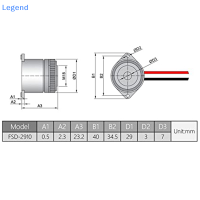 ?【Lowest price】Legend 2910 Piezo ออดไฟฟ้าที่ใช้งานแบบ12V24V สัญญาณเตือนเสียงแบบ3025 DIY แบบเกลียว