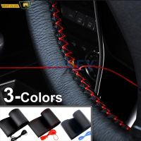 Car Breathable Leather Steering Wheel Cover Sports Non Slip PU 37- 38cm 15 Styling For Nissan Qashqai Toyota Camry RAV4 VW Golf