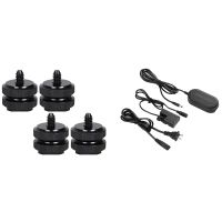 4 Pcs Camera Hot Shoe Mount To 1/4Inch-20 Tripod Screw Adapter &amp; 1 Pcs DC Coupler Dummy Battery Adapter Camera Charger