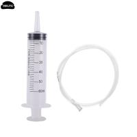 hot【DT】✼○  1PCS 50/60ML Plastic Feeding Syringe Reusable With 80cm Tube Epoxy Resin Tools