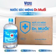 Nước súc miệng Dr. Muối hương truyền thống-1 thùng 9 chai 1000ml