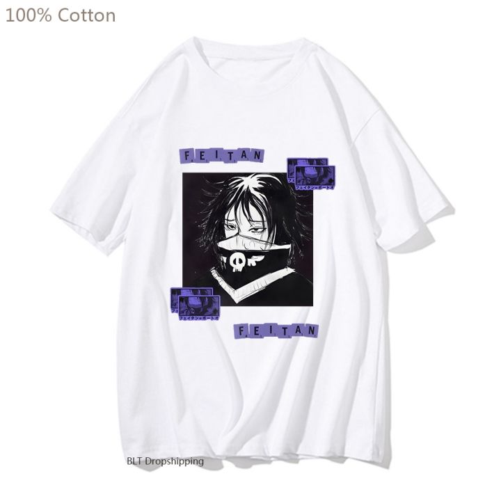 hunter-x-hunter-feitan-เสื้อยืดแขนสั้นผู้ชาย-เสื้อยืดแขนสั้นผ้าฝ้าย100-ญี่ปุ่น-hxh-เสื้อยืดลายกราฟิกญี่ปุ่นฤดูร้อน