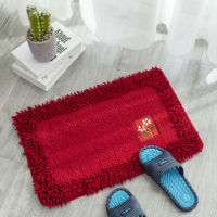 Anti Slip Bath Mats Absorb Water Soft Fluffy Bedroom Entrance Door Floor Carpet Gray Blue Green Red Chenille Shower Bathroom Rug