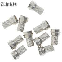 10PCS 75-5 F Plug Connector Screw On Type For RG6 Satellite TV Antenna Coax Cable Twist-on  F Plug Connector Furniture Protectors Replacement Parts