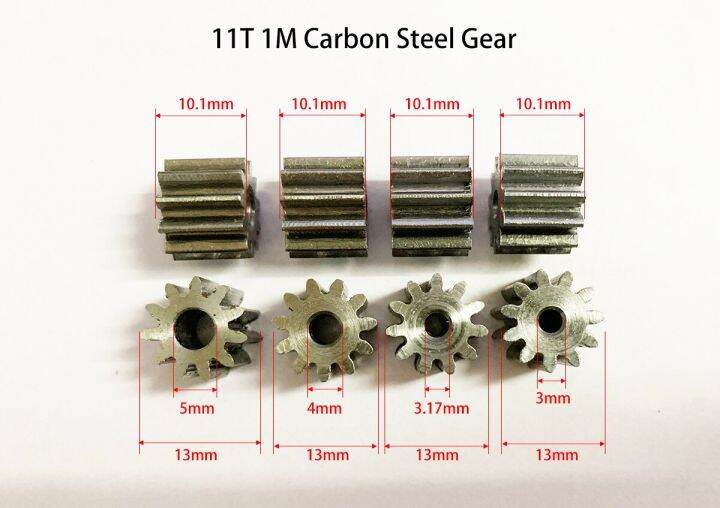 แบบใหม่11T 1M คาร์บอนเกียร์เหล็ก OD = 13Mm ความสูง = 10Mm ชิ้นส่วนมอเตอร์กลรูปีกนกโลหะ3Mm-6Mm 113.17A 113A 114A 115A 116A มอเตอร์ไฟฟ้า