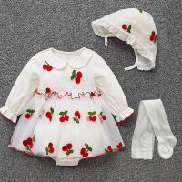 1 set High quality Baby infant kids girls princess dress christening baptism wedding birthday party gown photo shooting dress