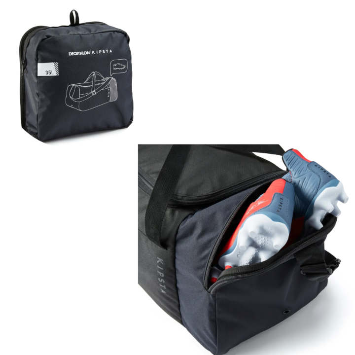 kipsta-กระเป๋ากีฬารุ่น-essential-ขนาด-35-ลิตร-กระเป๋าใส่ของ-กระเป๋าสะพาย-กระเป๋าหลายช่อง-วัสดุทนทานต่อการเสียดสีและการรับน้ำหนัก