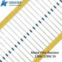 【hot】❀✿  100Pcs Metal Film Resistor 1/6W 1/8W 0.125W 1   0R 1R-910K Ohm 1M 1.2M 1.5M 1K 10K 30K 100K 10Ohm 100Ohm Color Resistance