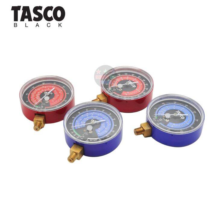 tasco-black-หัวเกจ์-วัดน้ำยาแอร์-tb14hn-tb14ln-tb12ln-tb12hn-ขนาด-80มิล-เกลียว-1-4-ใช้ได้ทุกน้ำยา-อะไหล่-วัดน้ำยา