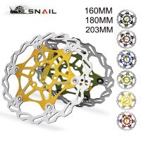 SNAIL MTB จักรยานลอยดิสก์เบรคโรเตอร์160/180/203มม.ดิสก์จักรยานเบรค Ultralight Fit Shimmano เบรคขี่จักรยานอุปกรณ์เสริม