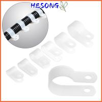 HESONG 10PCS ท่อประปากระชับ แคลมป์รัดท่อชนิด R ชุดจัดประเภท ไนลอนทำจากไนลอน คลิปสายเคเบิล ปรับได้ปรับได้ อุปกรณ์สำหรับยึดให้แน่น ที่ยึดหัวเข็มขัด สายเคเบิล