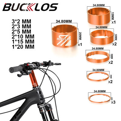 BUCKLOS หูฟังปั่นจักรยาน MTB 28.6มม. ที่ล้างสเต็ม11ชิ้นส้อมสเปเซอร์หน้า2มม. 3มม. 5มม. 10มม. 15มม.