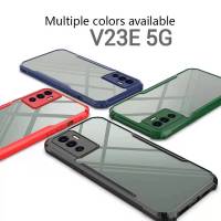 T1 5G(พร้อมส่งในไทย)เคสกันกระแทกขอบสีหลังใสVivo T1 5G/V23E 5G/V23 5G