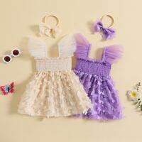 Pudcoco Toddler Kids Baby Girls Two Piece Outfits Butterfly Princess Tulle Dress and Headband for Party Summer Clothes 1-5T  by Hs2023