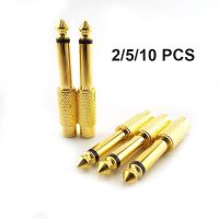 6.35mm 1/4 Male Mono Plug to 6.5mm RCA Female Jack Audio Stereo Adapter Connector Plug TS Sound Mixer Converter Gold Plated