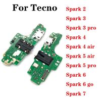 สายตัวเชื่อมต่อแบบแท่นยืดหยุ่นชาร์จพอร์ต Usb สำหรับ Tecno Spark 2 3 4 5 6 7 Go Air Pro Kc6 Kf6 Ke7