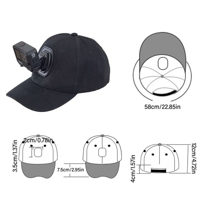irctbv-หมวกเบสบอลสำหรับเดินทางการตกปลาการขี่จักรยาน-หมวกตัวยึดกล้องกล้องกีฬาเหมาะสำหรับถ่ายภาพแอคชั่น