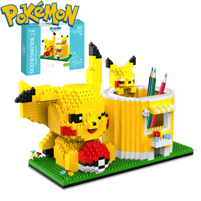 1502ชิ้นเซ็ตโปเกมอน Pikachu ผู้ถือปากกาหน่วยการสร้าง Kawaii อะนิเมะมินิอิฐรุ่นเด็กของเล่นสำหรับหนุ่มๆสาวๆของขวัญ