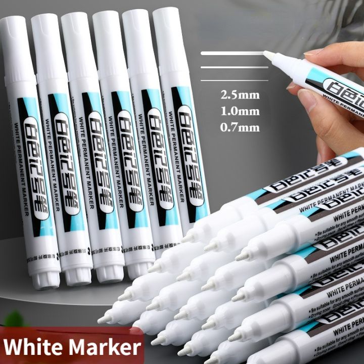 1.0mm Waterproof White Marker Pen Permanent Graffiti Gel Pencil