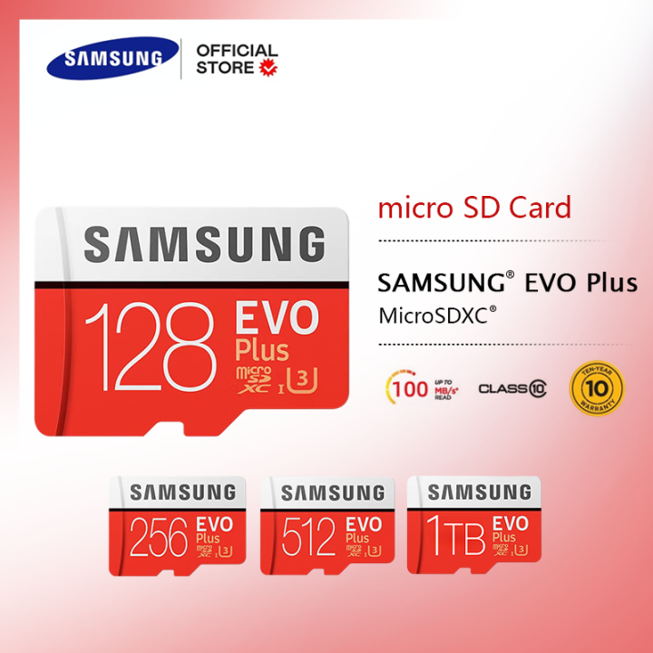 Samsung Evo Plus Micro SDXC 128GB 256GB 512GB 1TB Micro SD Cards Class ...