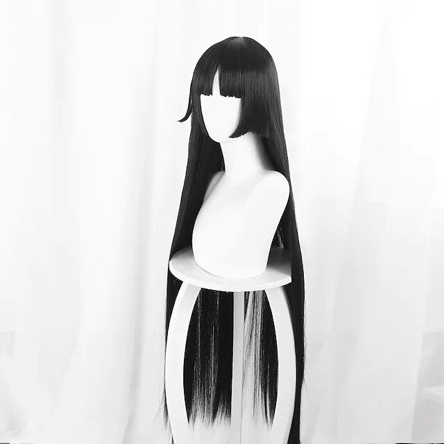 Arknights Cosplay Wigs Women With Bangs Heat Resistant Kinky Straight Black Teen Adult Anime Wig