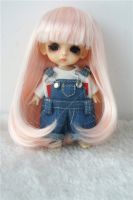 JD319B   3-4inch   9-10CM    Long C Curls tails  full Bangs  Synthetic mohair   BJD Wigs  Lati White Tiny Doll Accessories Electrical Connectors