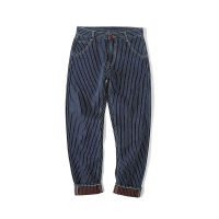 Spot Fast Shipping Mbbcar Narrow -Sized Red -Eared Tannin Jeans Amea Kattar Retro Water Washing And Repairing