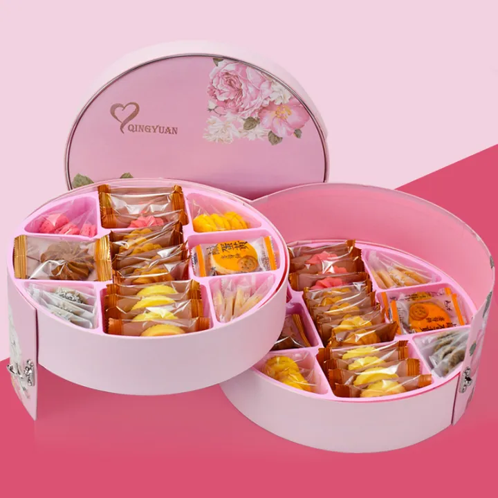 Double cookie gift box wedding cake gift gift box snack gift package handmade butter cookies