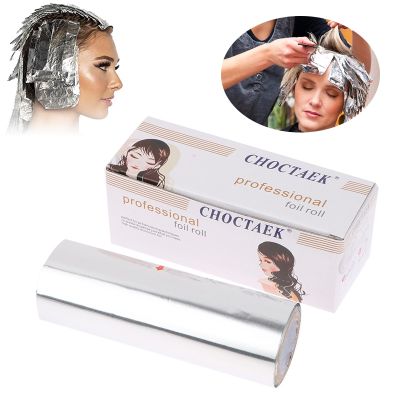 15cm*9m Salon Hair Aluminum Foil，Professional Embossed Hair Foil Roll Hair Coloring Highlighting Foils for Bleaching Hair Salon Adhesives Tape