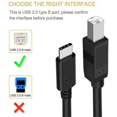 ”【；【-= Printer Cable Male To Male USB 2 0 High Speed Cord Driver-Free 1M