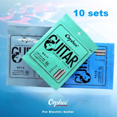 10 sets Orphee Hexagonal carbon steel electric guitar strings RX19 powerful bass for heavy rock RX15 best for speed solo
