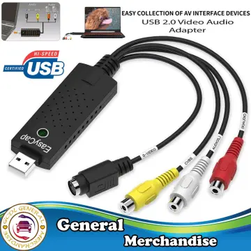  EasyCAP USB2.0 1 Channel Video Capture Card AV/BNC to USB TV  DVD VHS Audio : Electronics