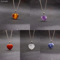 New High Quality Natural Stone Heart Pendant Necklace for Women Trendy Street Party Fashion Jewelry Couple Souvenir Gift