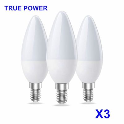【CW】 3Pcs 5W 7W  led bulb E14 E27 Lamp Indoor Warm Cold 220V 240V Candle Bulb Chandelier