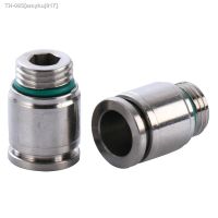 ☄◇▣ POC M5 1/8 1/4 3/8 1/2 BSPP Male x 4-12mm Press Push In Quick Connector Air Fitting Pneumatic 304 Stainless Socket Allen