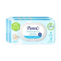 PUREEN ผ้าเช็ดทำความสะอาด PUREEN เพียวแอนด์มายด์ 80 แผ่น แพ็ก 1 แถม1 BABY WIPES PUREEN PURE &amp; MILD 80SHEET 1FREE1 ทิชชู่เปียก อุปกรณ์ทำความสะอาด ของใช้ภายในบ้าน