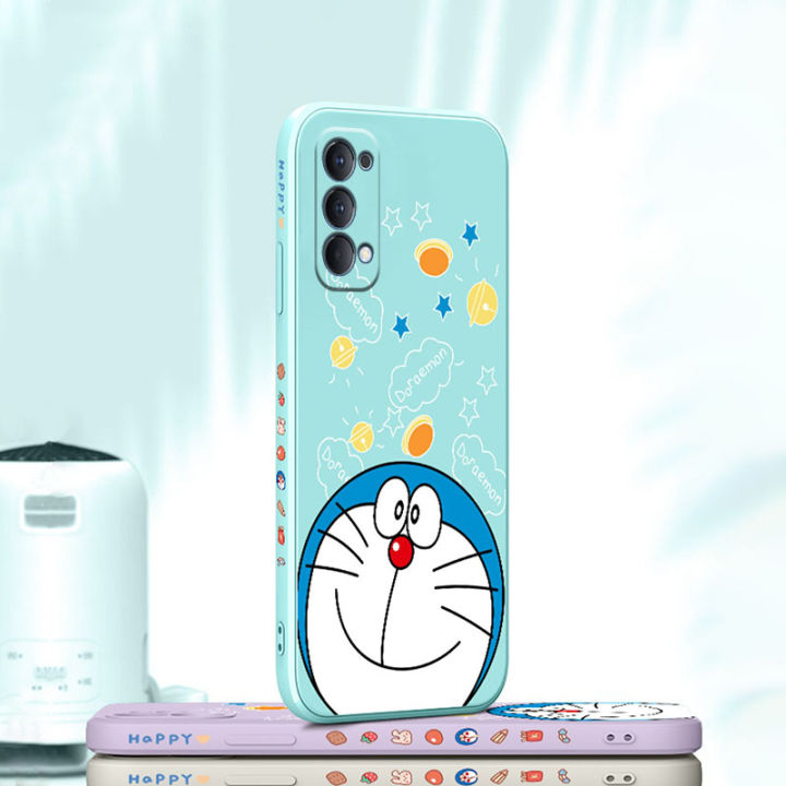 jiefie-case-สำหรับ-oppo-reno-2f-4f-5f-reno-2-3-4-4-pro-5-5-pro-น่ารักการ์ตูนโดราเอมอนโทรศัพท์ปลอกซิลิโคนอ่อนนุ่มปก-เชือกเส้นเล็ก