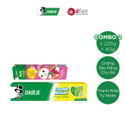 Bộ 2 Kem Đánh Răng Darlie Double Action Fresh Clean 225g + Bunny Kids