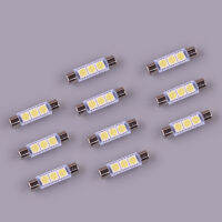 20ชิ้น31มิลลิเมตรสีขาว5050 3SMD 6641 6614F หลอดไฟ LED สำหรับม่านบังแดดรถยนต์แสงโต๊ะเครื่องแป้งกระจกฟิวส์โคมไฟ12โวลต์สากล.